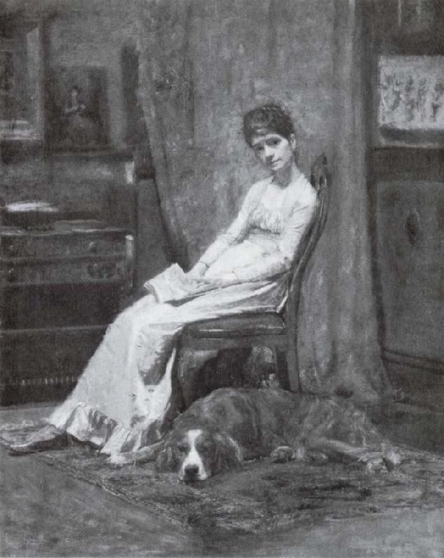 Thomas Eakins Portrait Einer Dame mit Setter